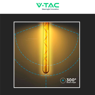 VT-2008 Lampadina LED E27 7W Bulb T30 Filament Vetro V-Tac