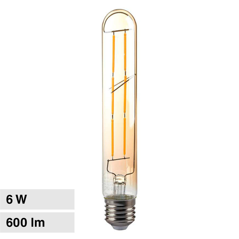 VT-2006 Lampadina LED E27 6W Bulb T30 Filament Vetro V-Tac