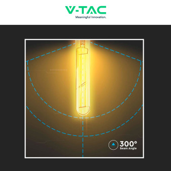 VT-2006 Lampadina LED E27 6W Bulb T30 Filament Vetro V-Tac