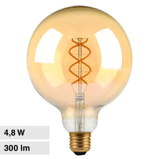 VT-2085 Lampadina LED E27 4,8W G125 Filament Vetro V-Tac