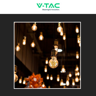 VT-2085 Lampadina LED E27 4,8W G125 Filament Vetro V-Tac