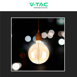 VT-2158D Lampadina LED E27 8W Bulb G200 Filament Vetro V-Tac