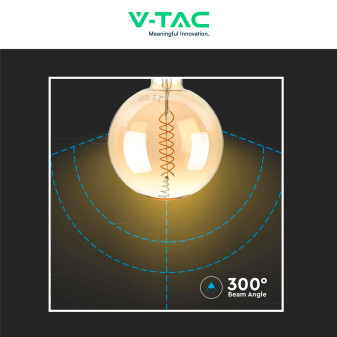 VT-2158D Lampadina LED E27 8W Bulb G200 Filament Vetro V-Tac