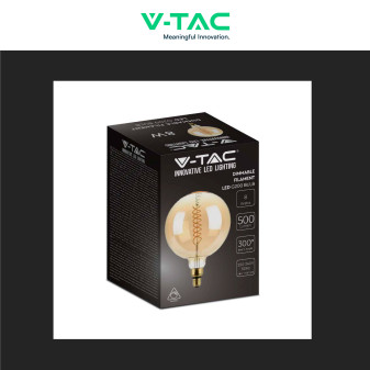 VT-2158D Lampadina LED E27 8W Bulb G200 Filament Vetro V-Tac