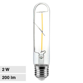 VT-2042 Lampadina LED E27 2W Bulb T30 Filament Vetro V-Tac