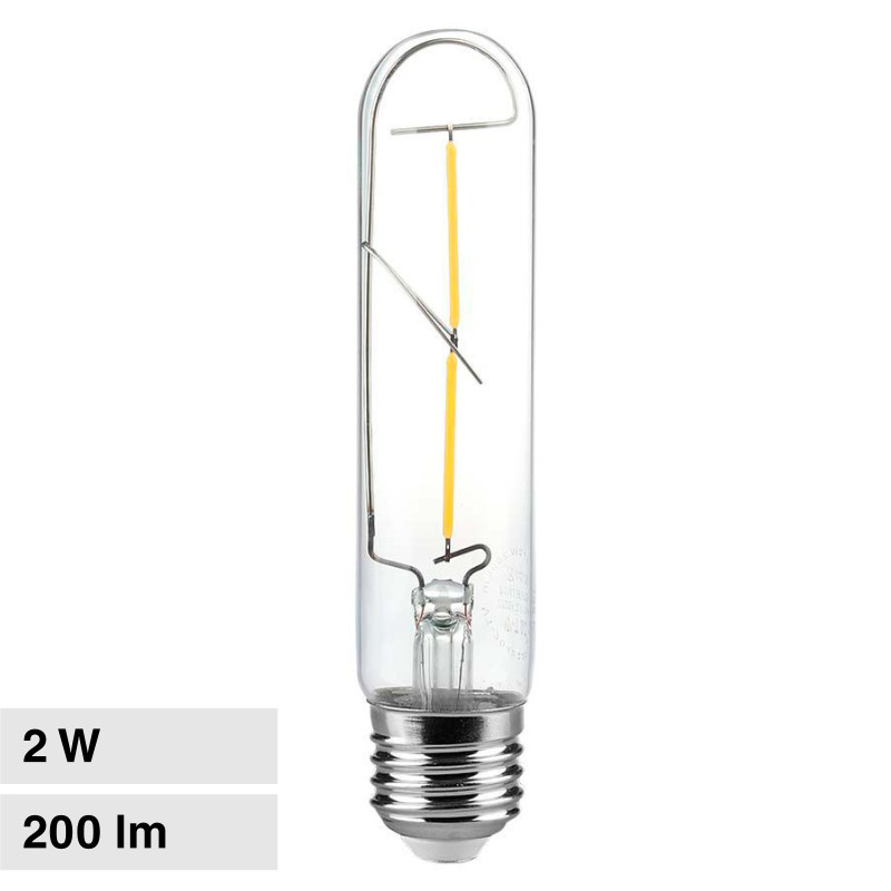 VT-2042 Lampadina LED E27 2W Bulb T30 Filament Vetro V-Tac