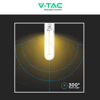 VT-2042 Lampadina LED E27 2W Bulb T30 Filament Vetro V-Tac