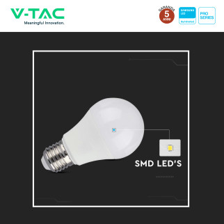 VT-262D Lampadina LED E27 11W A60 Chip Samsung V-Tac Pro