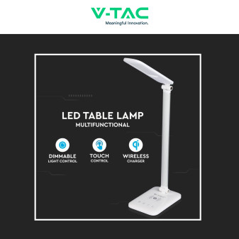 VT-1027 Lampada LED da Tavolo 7W Multifunzione Bianca V-Tac