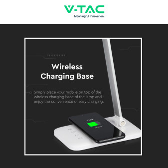 VT-1027 Lampada LED da Tavolo 7W Multifunzione Bianca V-Tac