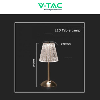 VT-1033 Lampada LED 3in1 da Tavolo 2,4W Dimmerabile Ricaricabile V-Tac