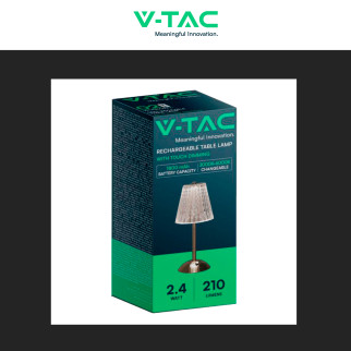 VT-1033 Lampada LED 3in1 da Tavolo 2,4W Dimmerabile Ricaricabile V-Tac