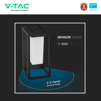 VT-77 Lampada LED da Muro 2W IP65 Sensore e Pannello V-Tac