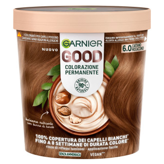 Garnier Good Tinta Permanente per Capelli Colore 6.0 Castano Mocaccino
