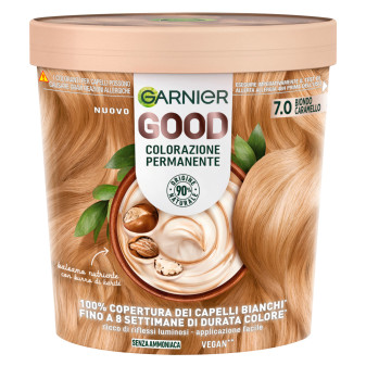 Garnier Good Tinta Permanente per Capelli Colore 7.0 Biondo Caramello