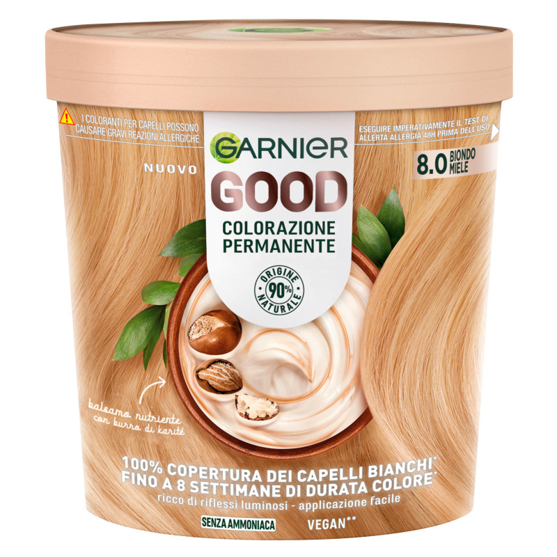 Garnier Good Tinta Permanente per Capelli Colore 8.0 Biondo Miele