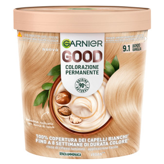 Garnier Good Tinta Permanente per Capelli Colore 9.1 Biondo Vaniglia