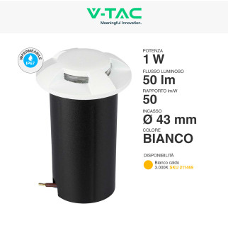 VT-1171 Punto Luce LED SMD 1W da Interramento IP67 V-Tac