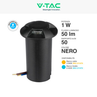 VT-1171 Punto Luce LED SMD 1W da Interramento IP67 V-Tac