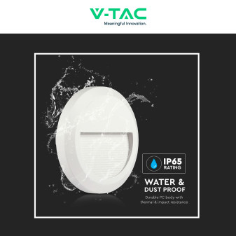 VT-1142 Punto Luce LED SMD 2W a Parete IP65 Bianco V-Tac