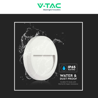 VT-1142 Punto Luce LED SMD 2W a Parete IP65 Bianco V-Tac