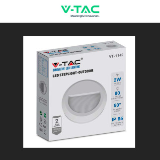 VT-1142 Punto Luce LED SMD 2W a Parete IP65 Bianco V-Tac