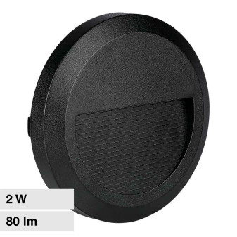 VT-1142 Punto Luce LED SMD 2W a Parete IP65 Nero V-Tac