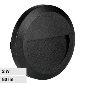 VT-1142 Punto Luce LED SMD 2W a Parete IP65 Nero V-Tac