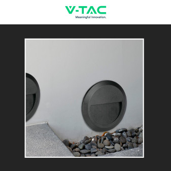 VT-1142 Punto Luce LED SMD 2W a Parete IP65 Nero V-Tac