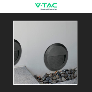 VT-1142 Punto Luce LED SMD 2W a Parete IP65 Nero V-Tac