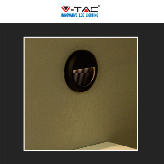 VT-1142 Punto Luce LED SMD 2W a Parete IP65 Nero V-Tac