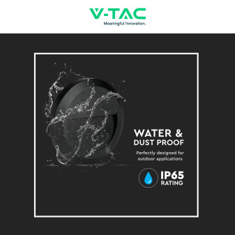 VT-1142 Punto Luce LED SMD 2W a Parete IP65 Nero V-Tac