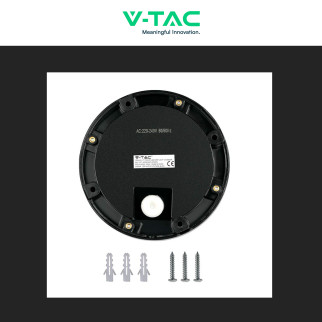 VT-1142 Punto Luce LED SMD 2W a Parete IP65 Nero V-Tac