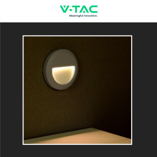 VT-1142 Punto Luce LED SMD 2W a Parete IP65 Grigio V-Tac