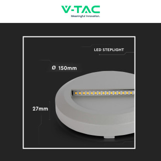 VT-1142 Punto Luce LED SMD 2W a Parete IP65 Grigio V-Tac
