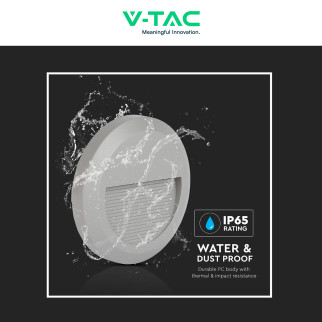 VT-1142 Punto Luce LED SMD 2W a Parete IP65 Grigio V-Tac