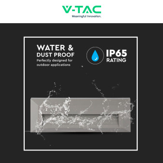 VT-1162 Punto Luce LED SMD 3W a Parete IP65 Grigio V-Tac