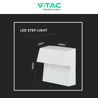 VT-1172 Punto Luce LED SMD 3W IP65 a Parete Bianco V-Tac