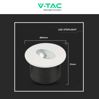 VT-1109RD Punto Luce LED COB 3W da Incasso IP20 V-Tac