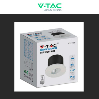 VT-1109RD Punto Luce LED COB 3W da Incasso IP20 V-Tac
