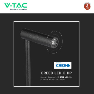 VT-2943 Lampada LED da Muro 3W COB Porta USB Nera V-Tac
