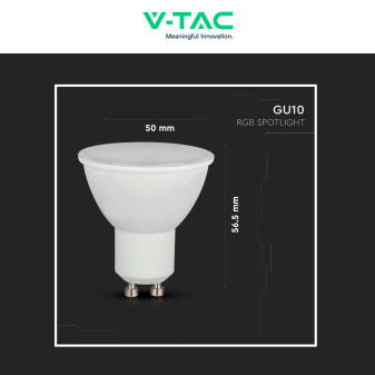 VT-2244 Lampadina LED SMD GU10 4,8W RGB V-Tac