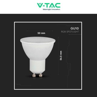 VT-2244 Lampadina LED SMD GU10 4,8W RGB V-Tac