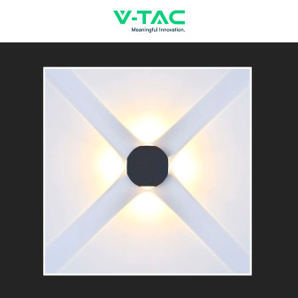 VT-834 Lampada LED da Muro 4W SMD IP65 Colore Nero V-Tac