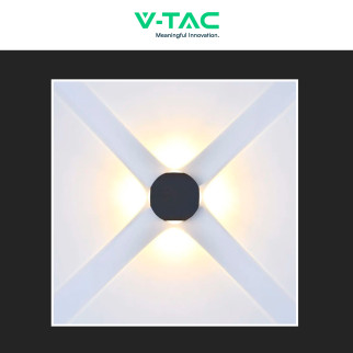 VT-834 Lampada LED da Muro 4W SMD IP65 Colore Nero V-Tac