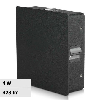 VT-704 Lampada LED da Muro 4W SMD IP65 Colore Nero V-Tac