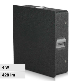 VT-704 Lampada LED da Muro 4W SMD IP65 Colore Nero V-Tac
