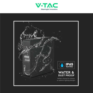 VT-704 Lampada LED da Muro 4W SMD IP65 Colore Nero V-Tac