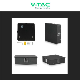 VT-704 Lampada LED da Muro 4W SMD IP65 Colore Nero V-Tac