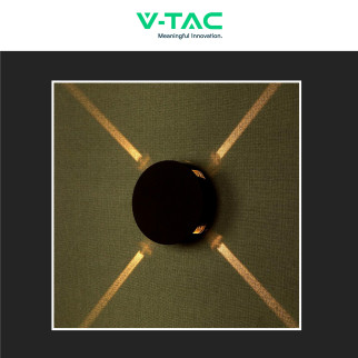 VT-706 Lampada LED da Muro 3W SMD IP65 Colore Nero V-Tac